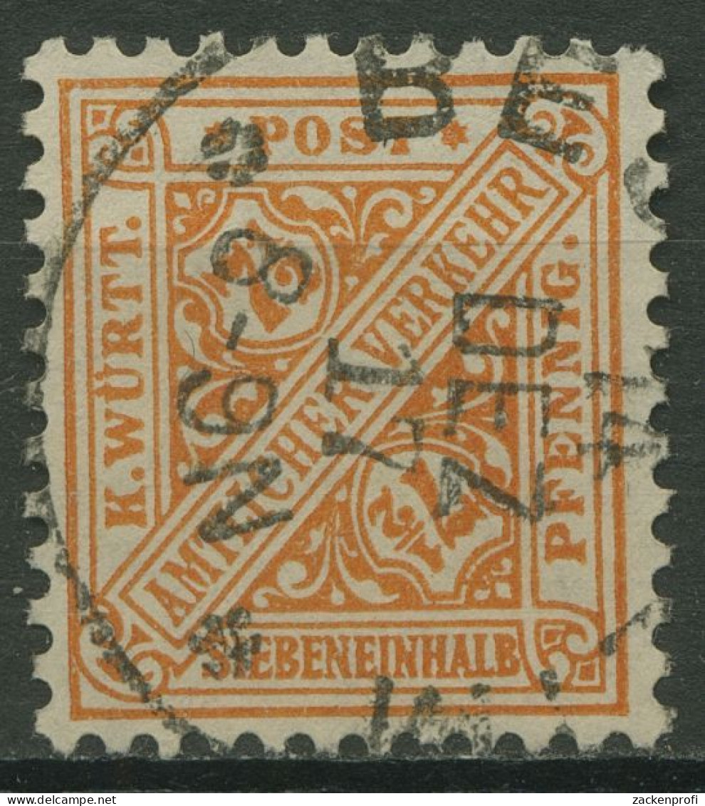 Württemberg Dienstmarken 1916 Ziffer In Schildern 238 Gestempelt - Oblitérés