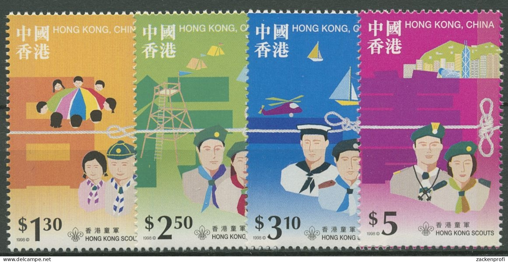 Hongkong 1998 Pfadfinder 849/52 Postfrisch - Nuevos