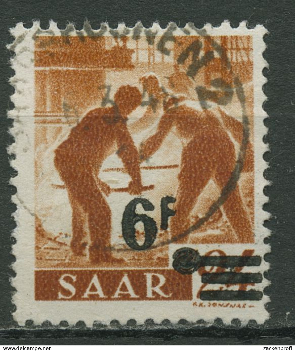 Saarland 1947 Berufe Und Ansichten Mit Aufdruck 233 Z II Gestempelt Geprüft - Used Stamps