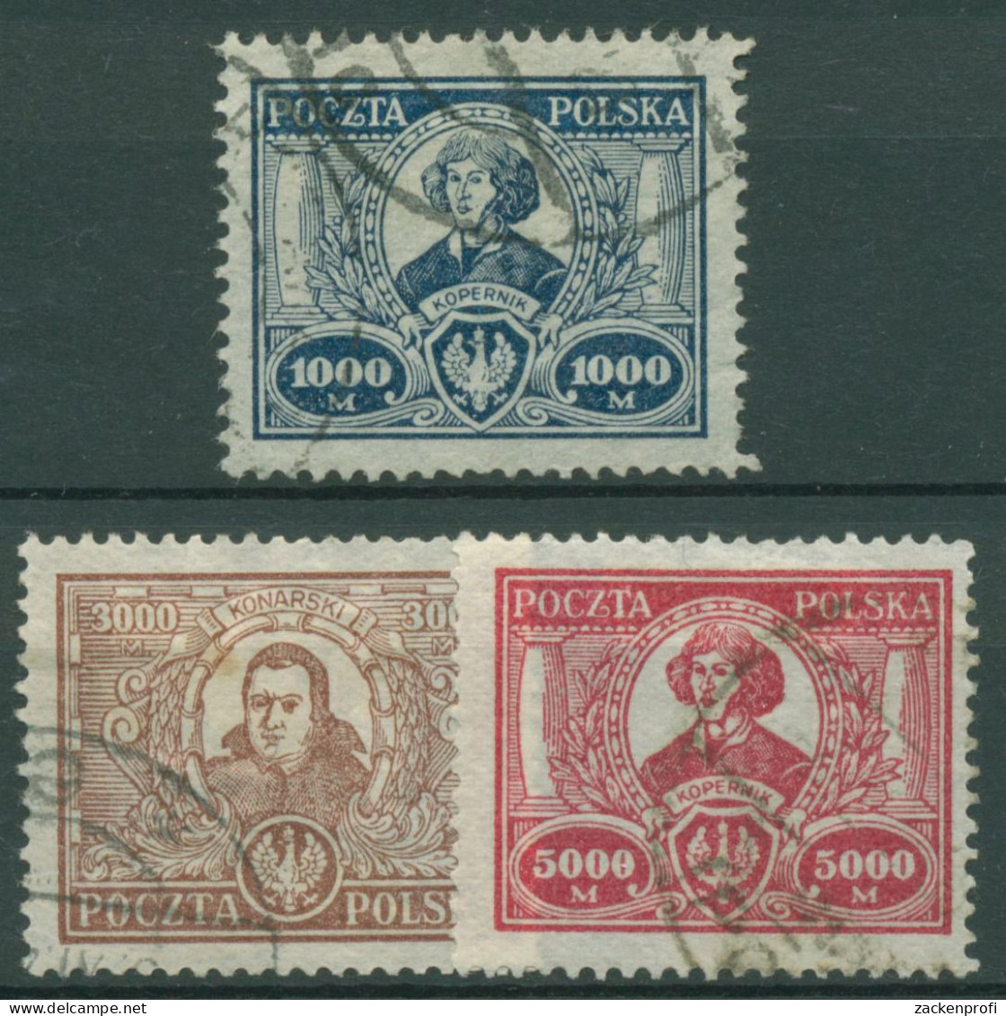 Polen 1923 Nikolaus Kopernikus 182/84 Gestempelt - Used Stamps