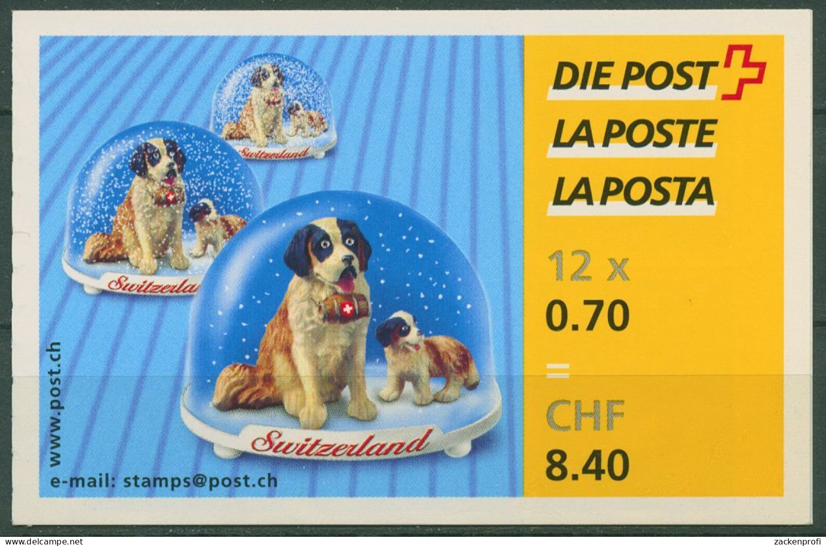 Schweiz 2001 Schneekugel Markenheftchen 0-122 Postfrisch (C62190) - Libretti