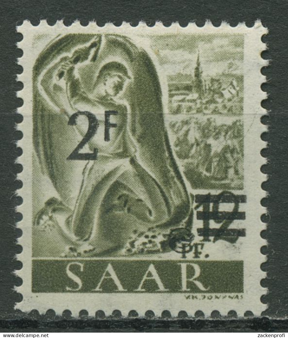 Saarland 1947 Hauer, Mit Aufdruck Auf Urdruck 229 Y I Postfrisch - Ungebraucht