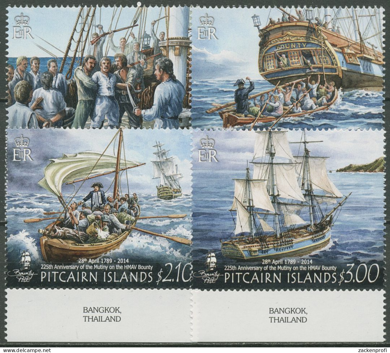 Pitcairn 2014 225. Jahrestag Der Meuterei Auf Der Bounty 903/06 Postfrisch - Pitcairninsel