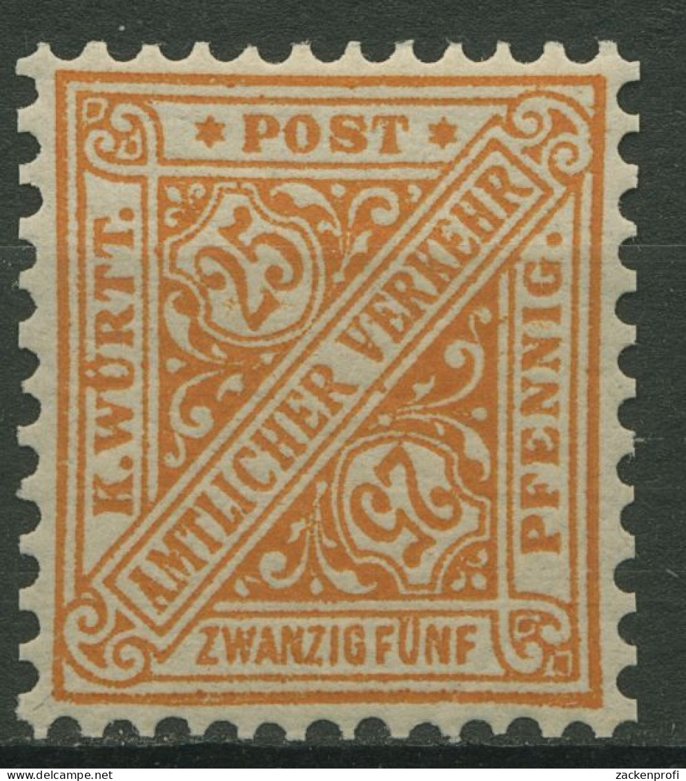 Württemberg Dienstmarken 1890 Ziffer In Schildern 210 Mit Falz - Ungebraucht