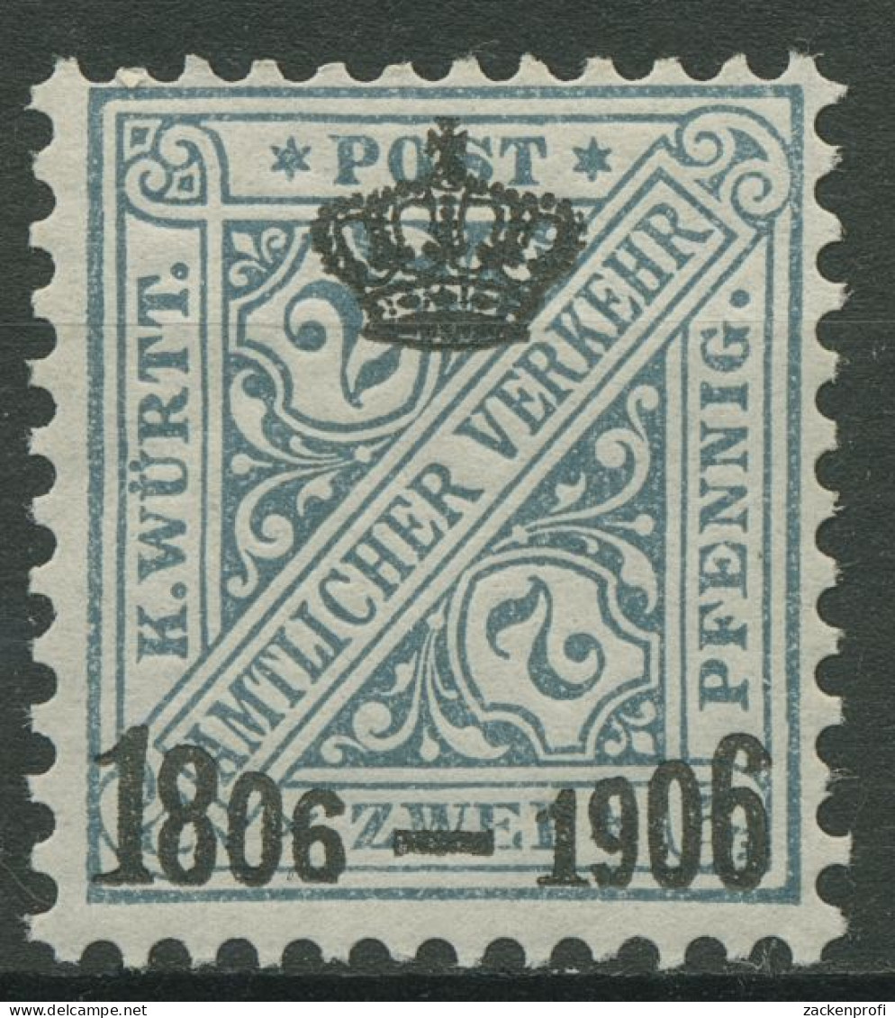 Württemberg Dienstmarken 1906 100 Jahre Königreich Württemberg 217 Mit Falz - Neufs