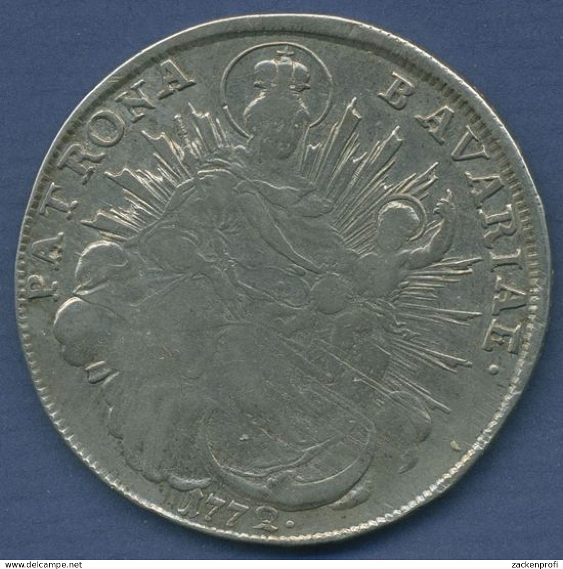 Bayern Madonnentaler 1772 A, Amberg, Maximilian III. Joseph, Sehr Schön (m6453) - Taler En Doppeltaler