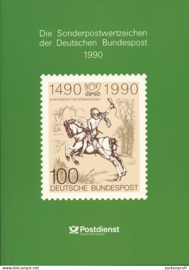Bund Jahrbuch 1990 Mit Allen Marken Postfrisch Und Schwarzdruck (XL9580) - Unused Stamps