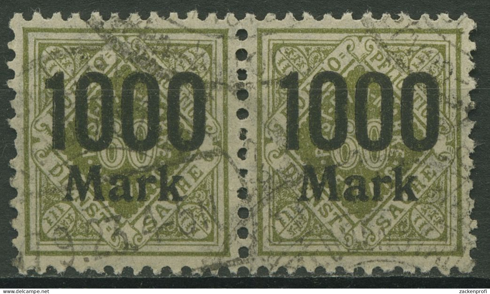 Württemberg Dienstmarken 1923 Mit Aufdruck 171 Waag. Paar Gestempelt - Oblitérés