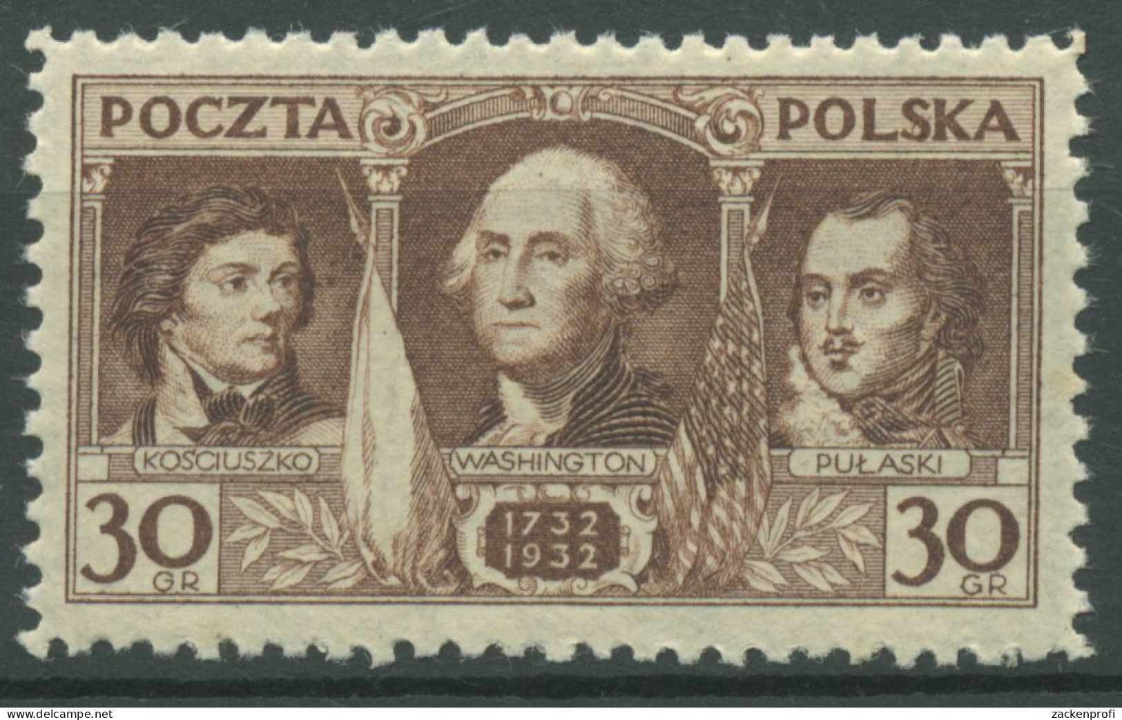 Polen 1932 200. Geburtstag Von George Washington 271 Postfrisch, Kleine Mängel - Ongebruikt