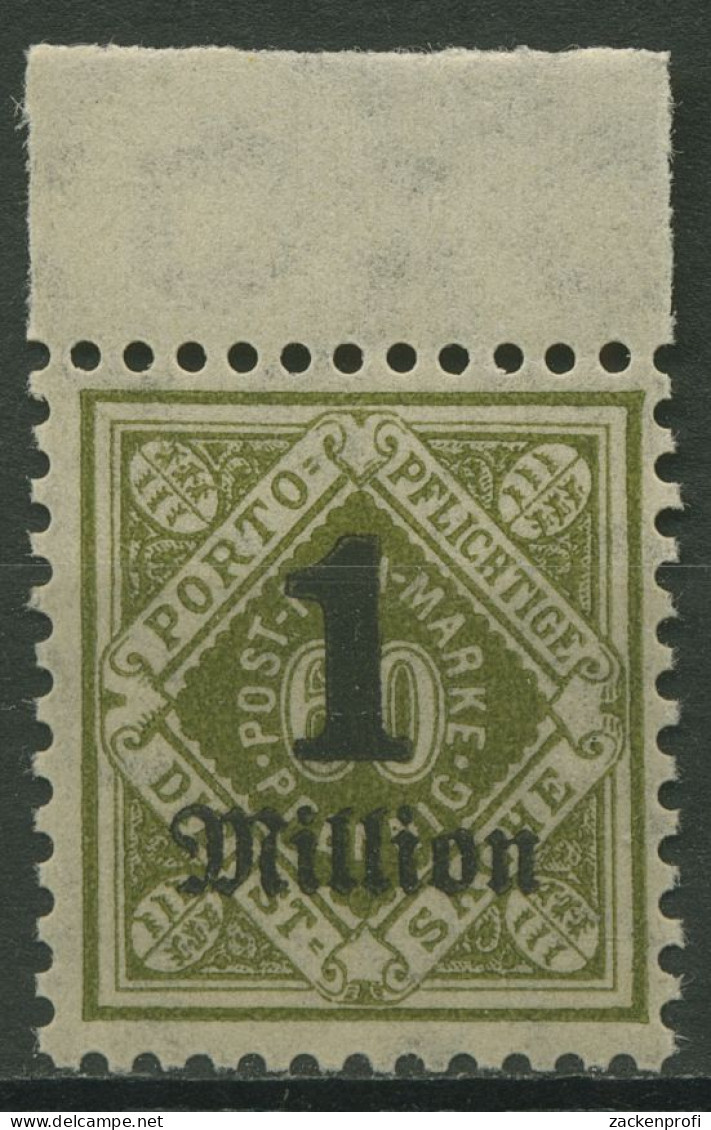 Württemberg Dienstmarken 1923 Mit Aufdruck Mit Oberrand 179 OR Postfrisch - Mint