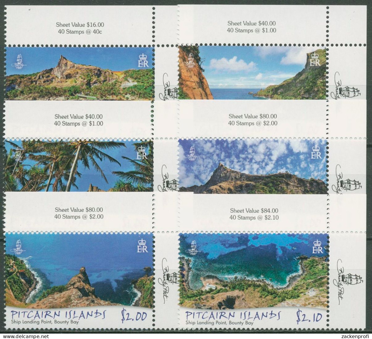 Pitcairn 2013 Landschaften Bounty Bay 894/99 Postfrisch - Pitcairneilanden