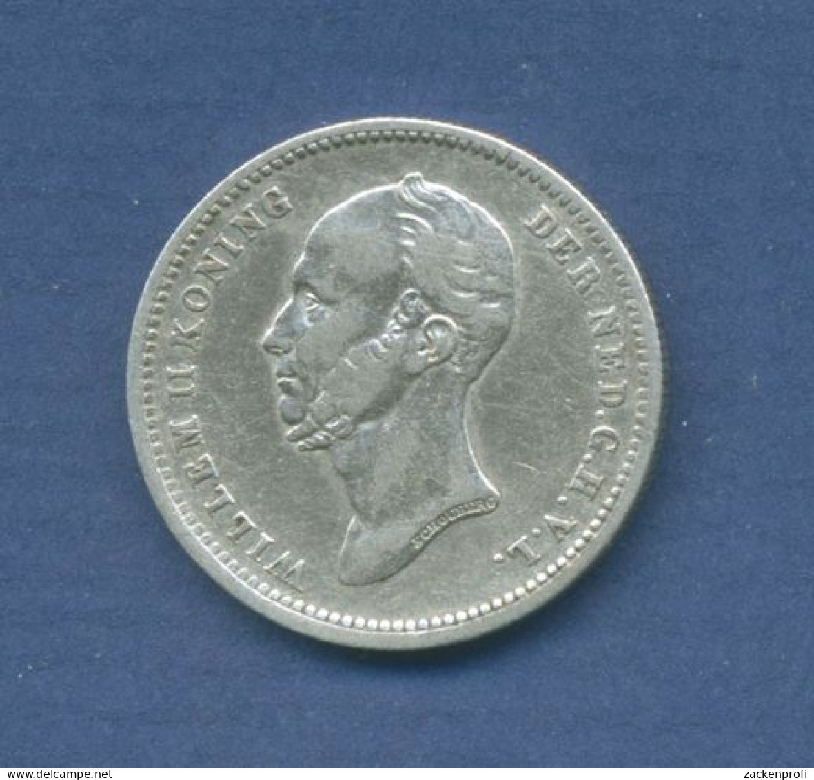 Niederlande 25 Cents 1848 König Wilhelm II, Ss (m6461) - 1840-1849: Willem II