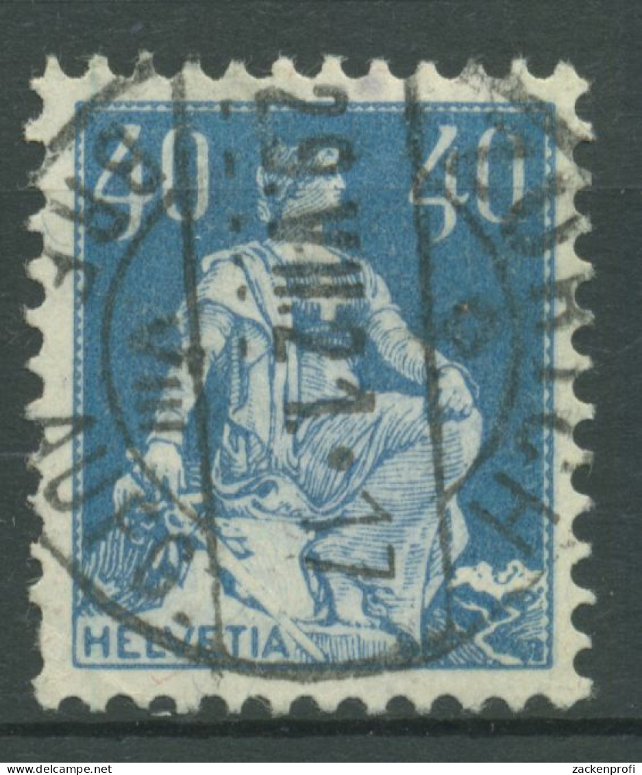Schweiz 1921 Freimarke Sitzende Helvetia 170 Xa Gestempelt - Oblitérés