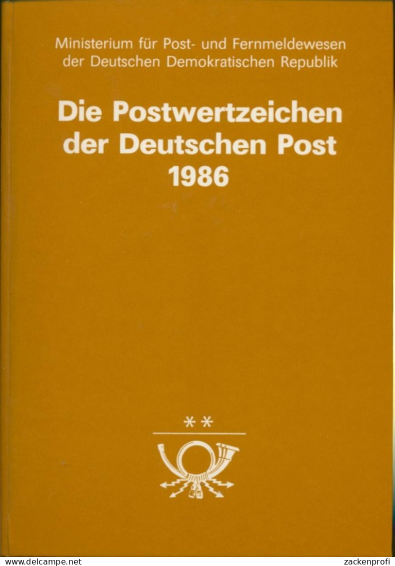 DDR Jahrbuch 1986 Mit Allen Marken, GA Postfrisch Und Schwarzdruck (XL9592) - Neufs