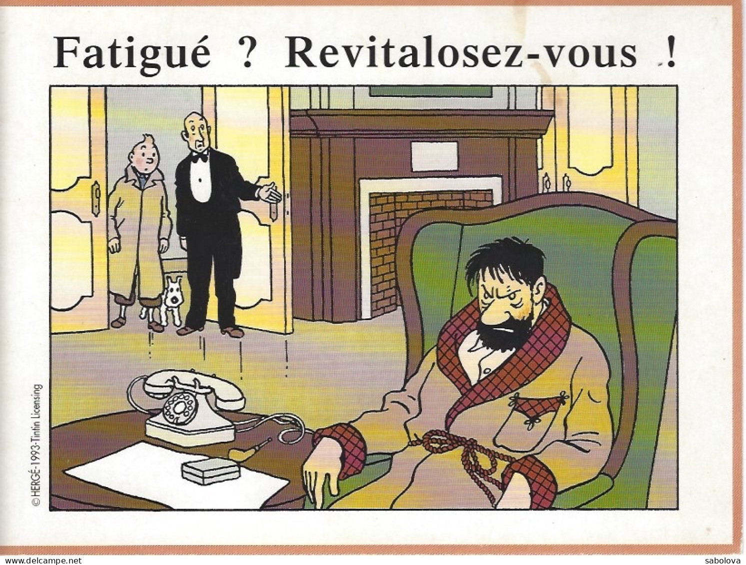 Tintin  Revitalose Support Cartonné - Objets Publicitaires