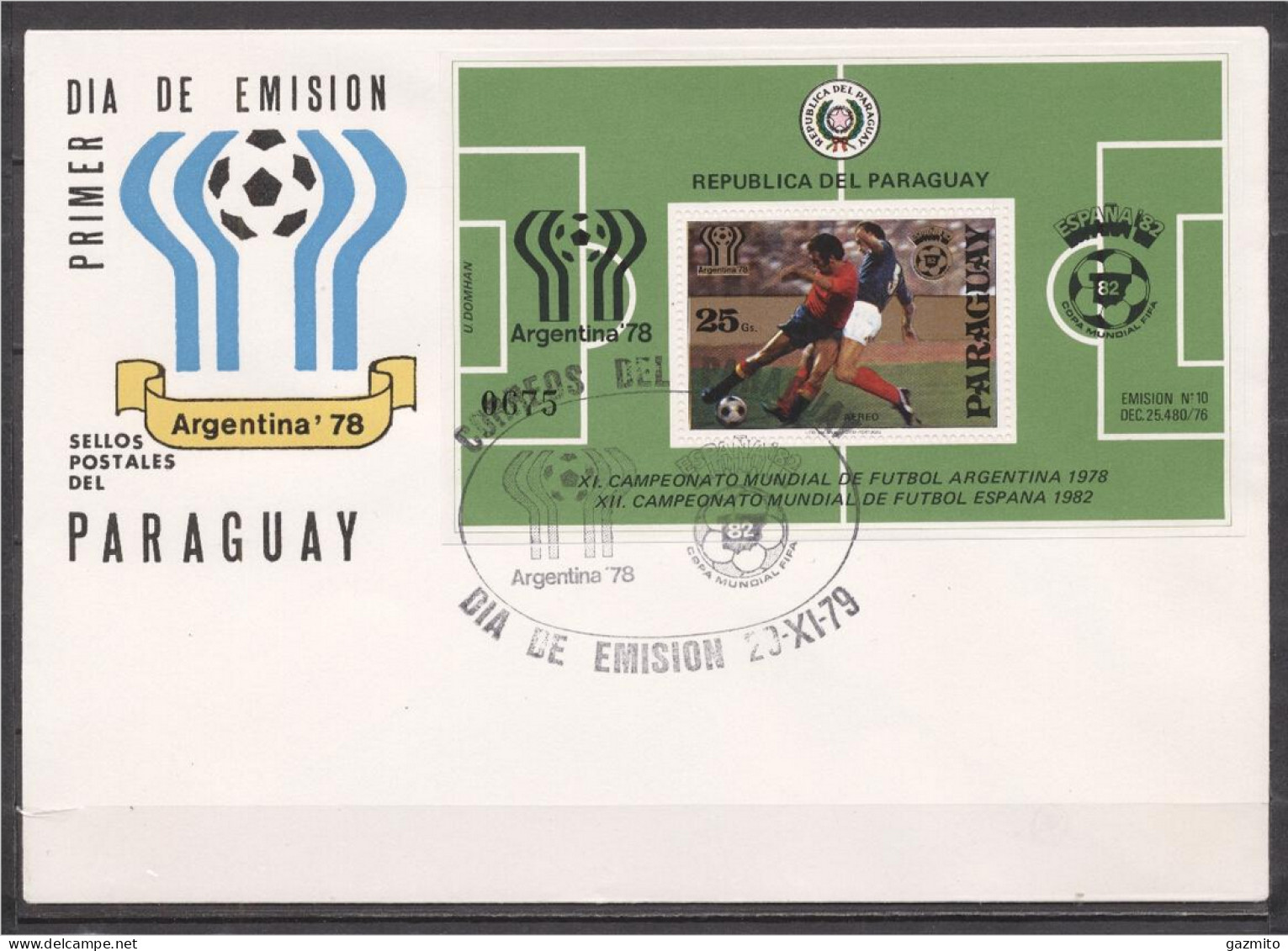 Paraguay 1979, Football Cup In Argentina, FDC - Paraguay