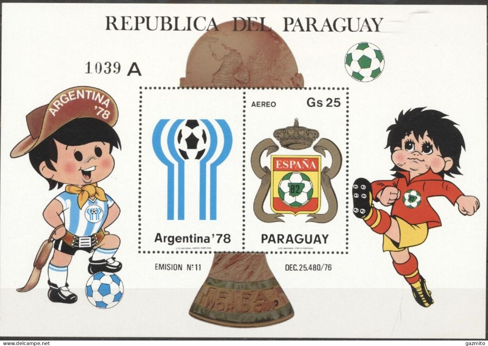 Paraguay 1979, Football World Cup In Argentina And Spain, 2val In BF - Paraguay
