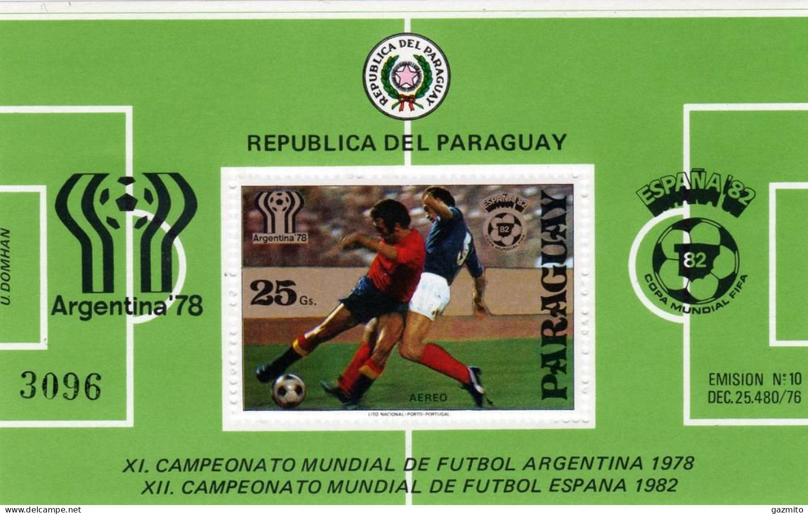 Paraguay 1979, Football World Cup In Argentina And Spain, BF - Paraguay