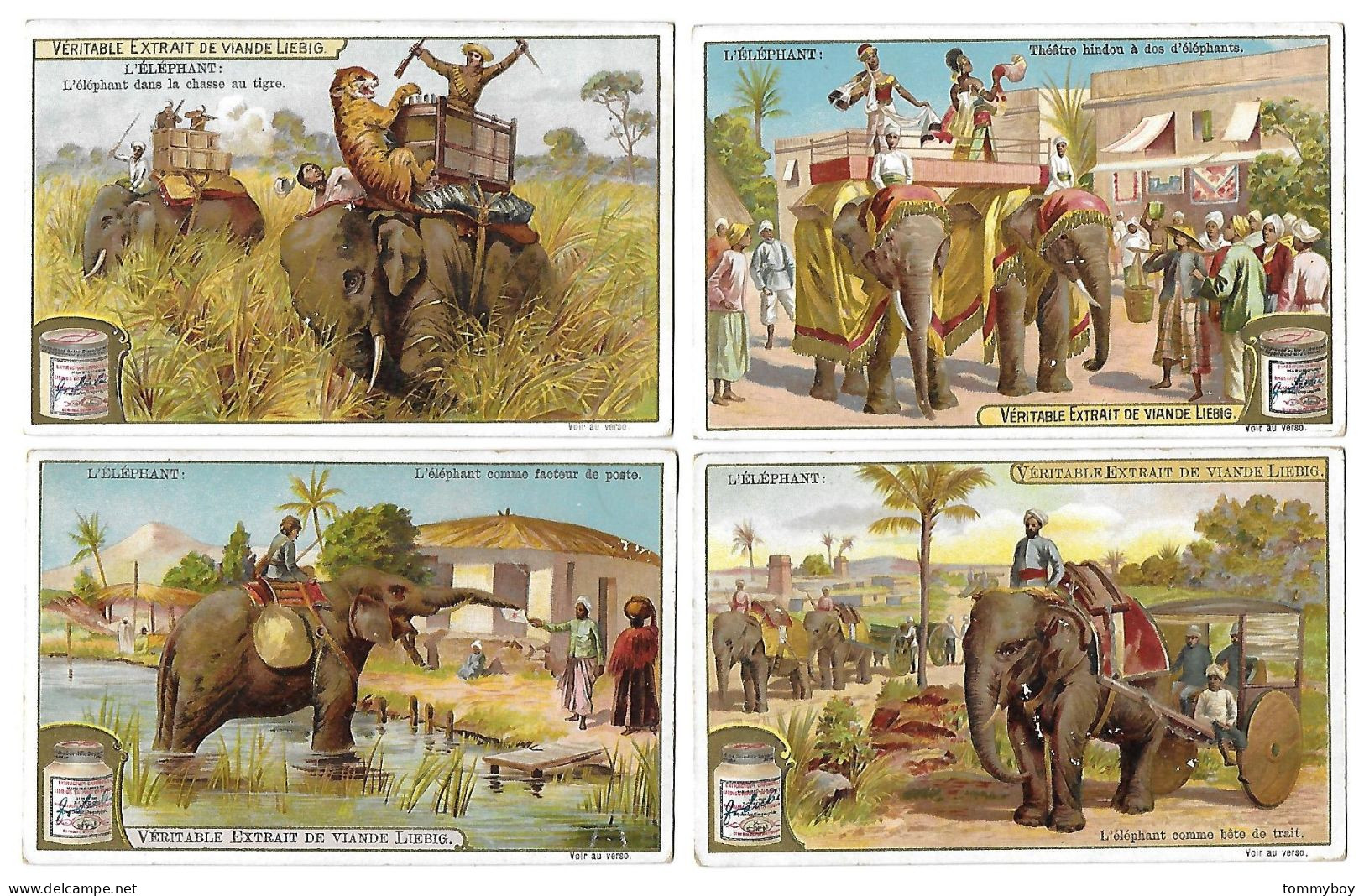 S 701, Liebig 6 Cards, L'éléphant (ref B17) - Liebig