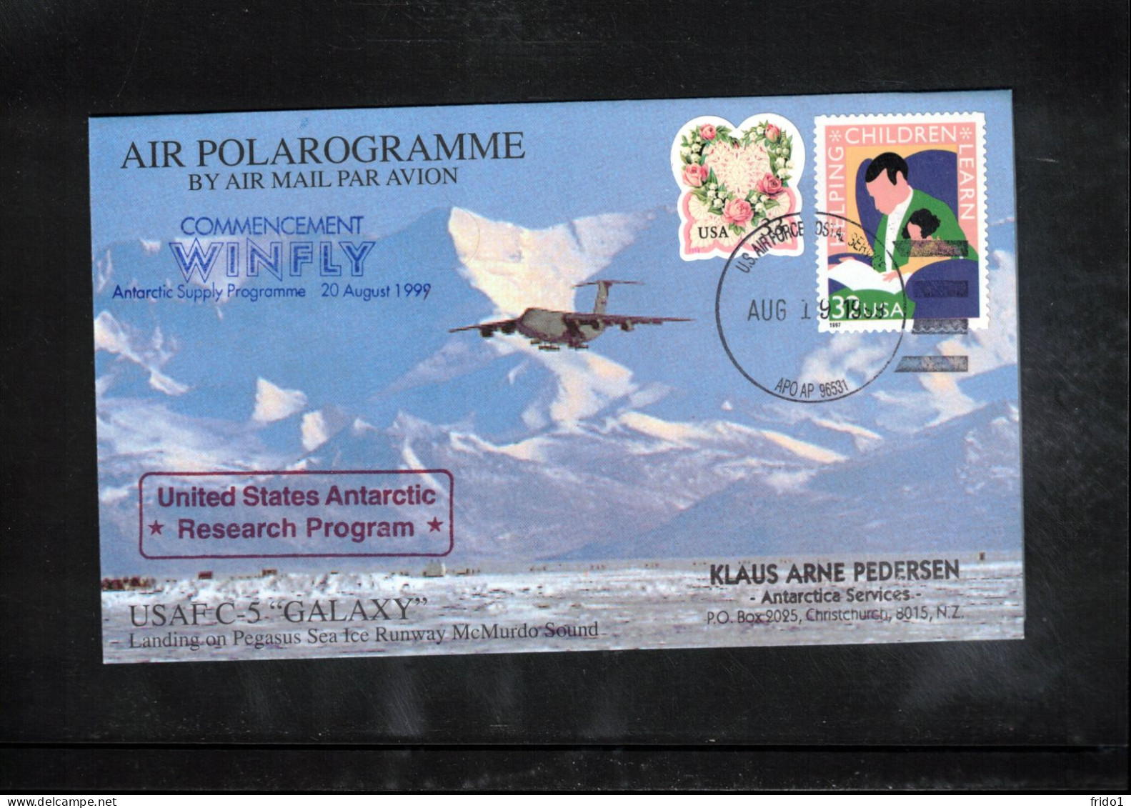 USA 1999 US Antarctic Research Program - Commencement WINFLY Antarctic Supply Programme Interesting Cover - Research Programs