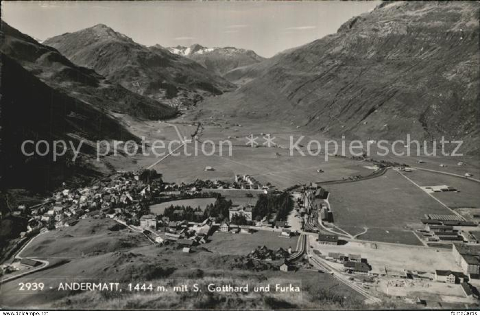 12475087 Andermatt Fliegeraufnahme S. Gorrhard Und Furka Andermatt - Andere & Zonder Classificatie