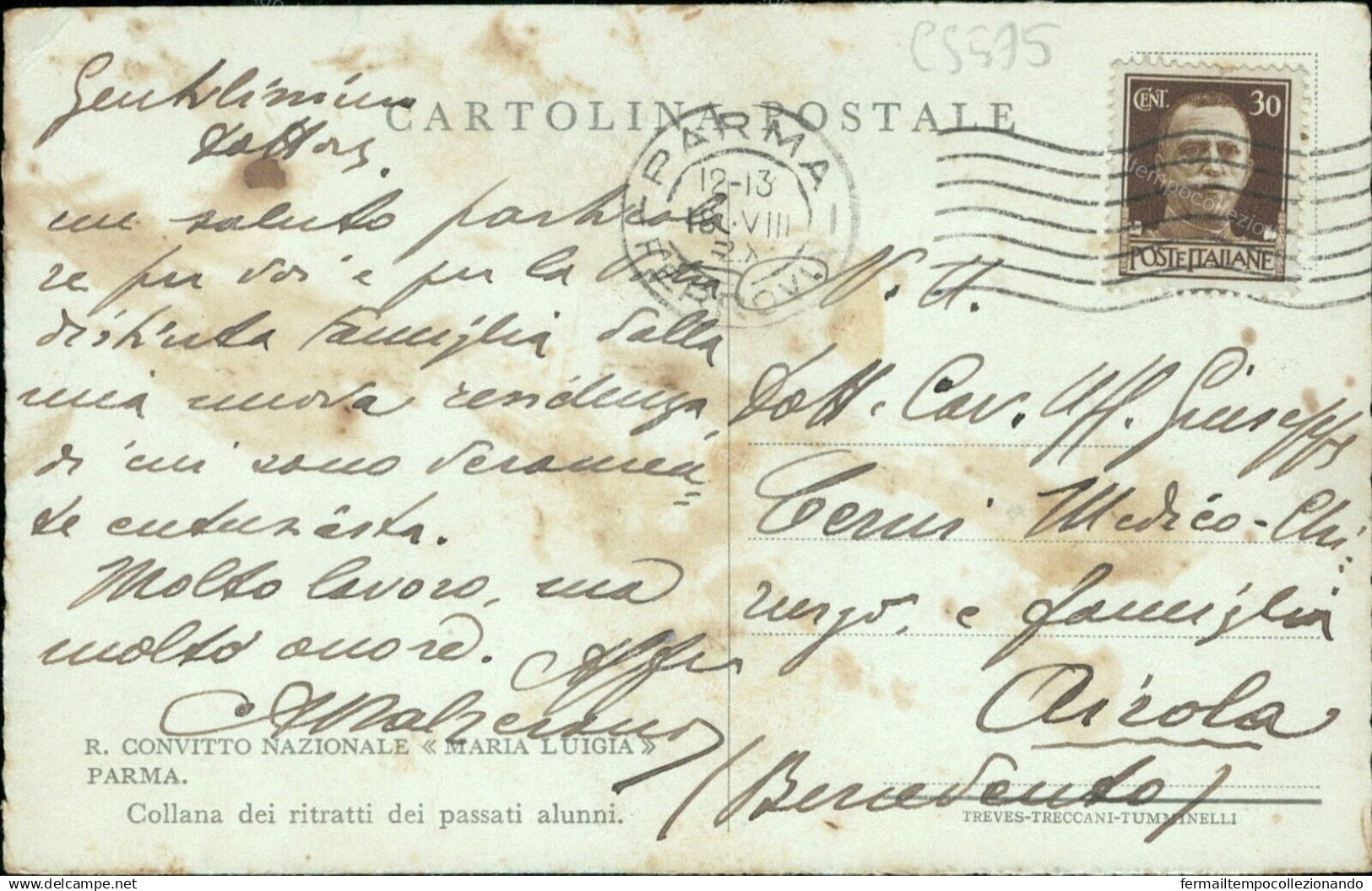 Cs575 Cartolina Parma  R.convitto Nazionale Maria Luigia - Autres & Non Classés