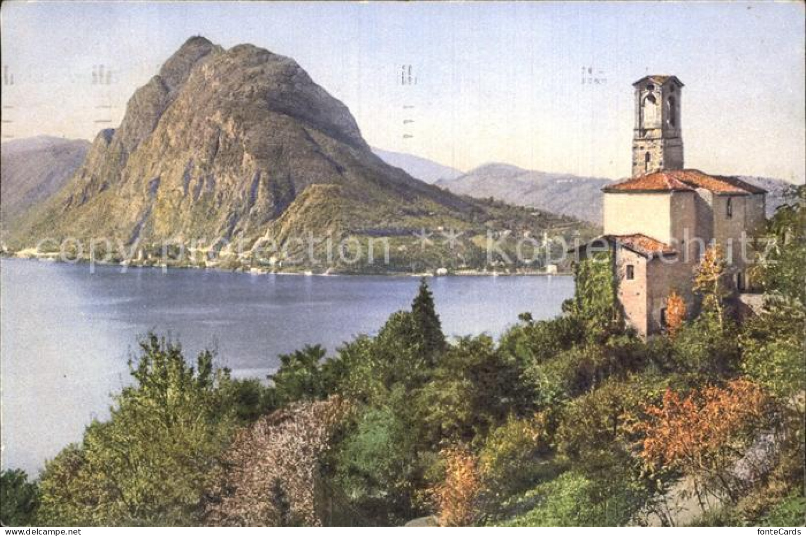 12474317 Lugano TI Castagnola Monte San Salvatore Kuenstlerkarte Lugano - Altri & Non Classificati
