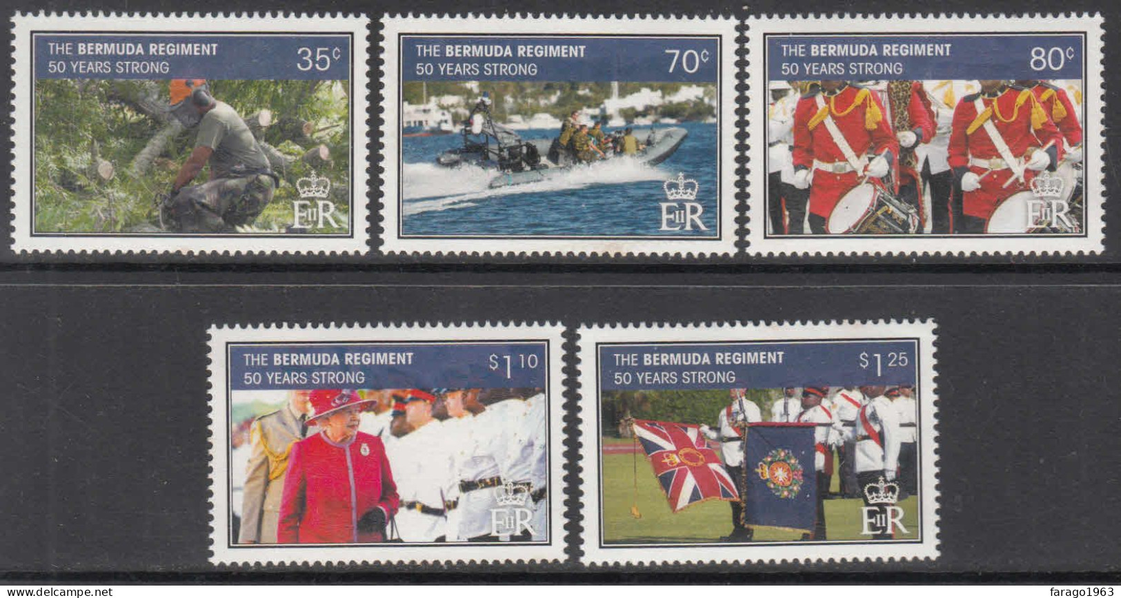 2015 Bermuda Regiment Military Complete Set Of 5  MNH - Bermuda