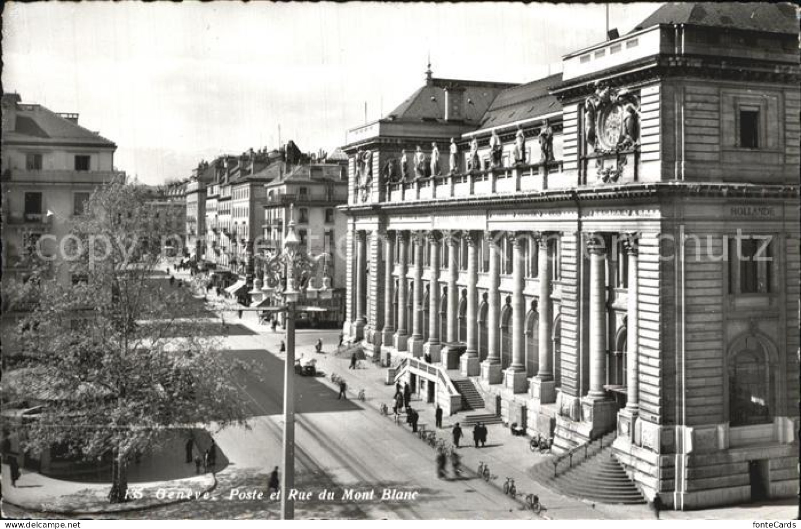 12473077 Geneve GE Poste Et Rue Du Mont Blanc Geneve - Autres & Non Classés