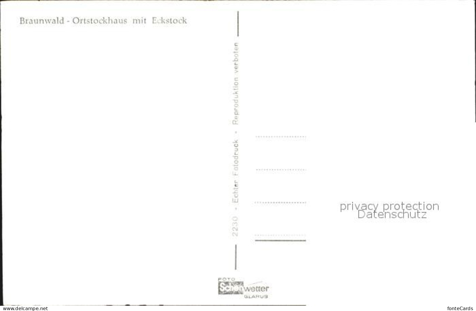 12473067 Braunwald GL Ortstockhaus Mit Eckstock Braunwald - Autres & Non Classés