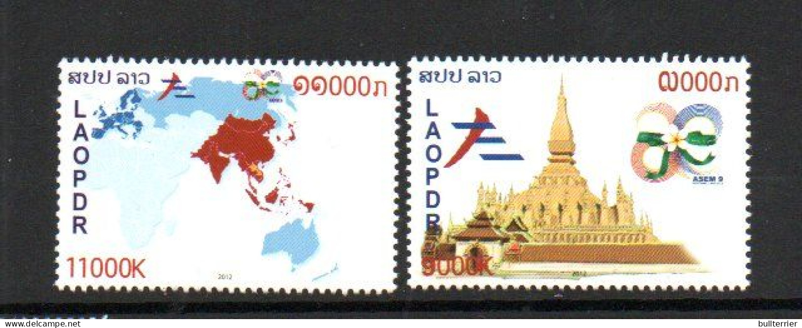 LAOS -  2012- ASEM  SET OF 2  MINT NEVER HINGED - Laos