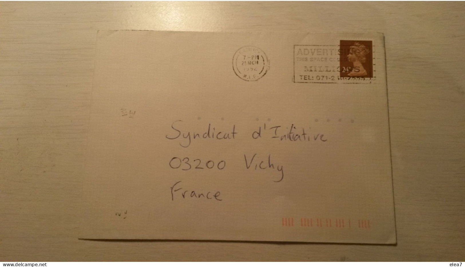 ENVELOPPE 1992  En Provenance Du Royaume-Uni - Storia Postale