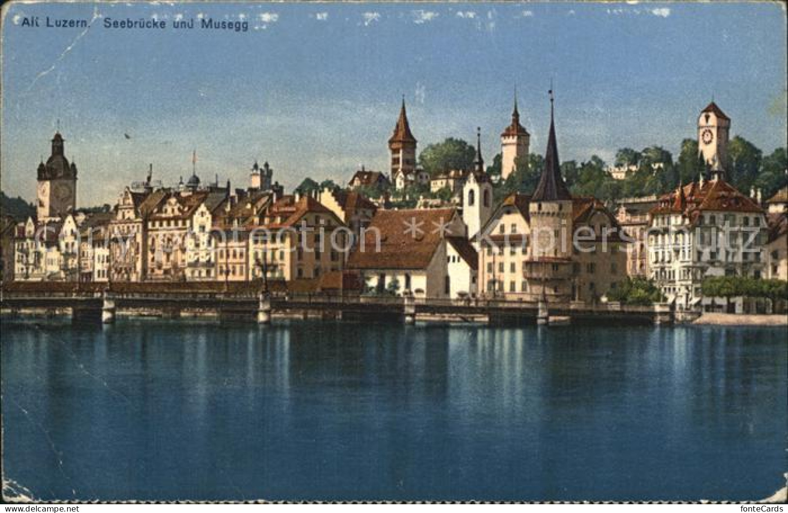 12459417 Alt Luzern LU Seebruecke Musegg Festpostkarte Luzern - Sonstige & Ohne Zuordnung