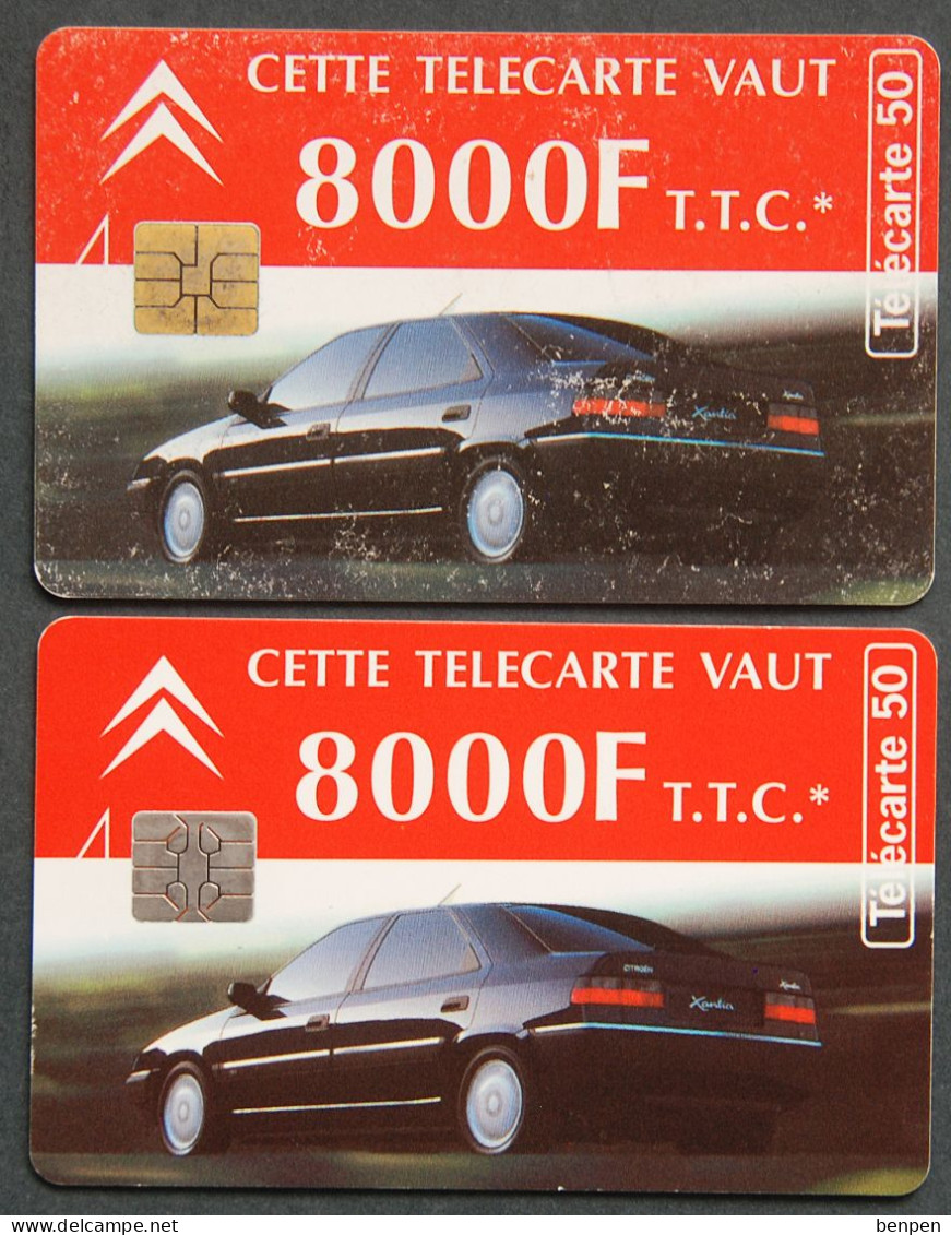 Télécartes CITROEN Felix Faure Voiture Xantia Paris Coignières 1994 Remise 8000F 50U Régie France Télécom Moi J'aime - Sin Clasificación