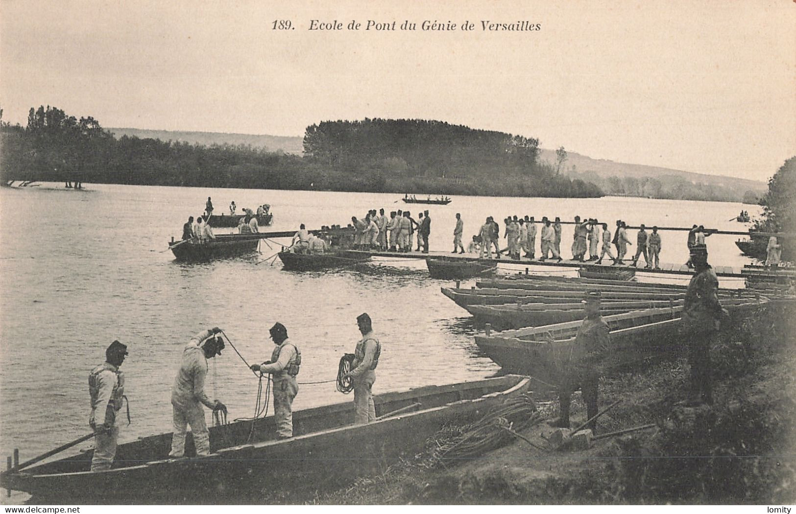 78 Versailles Militaire Régiment Du 1er Génie école De Ponts Pont CPA - Versailles