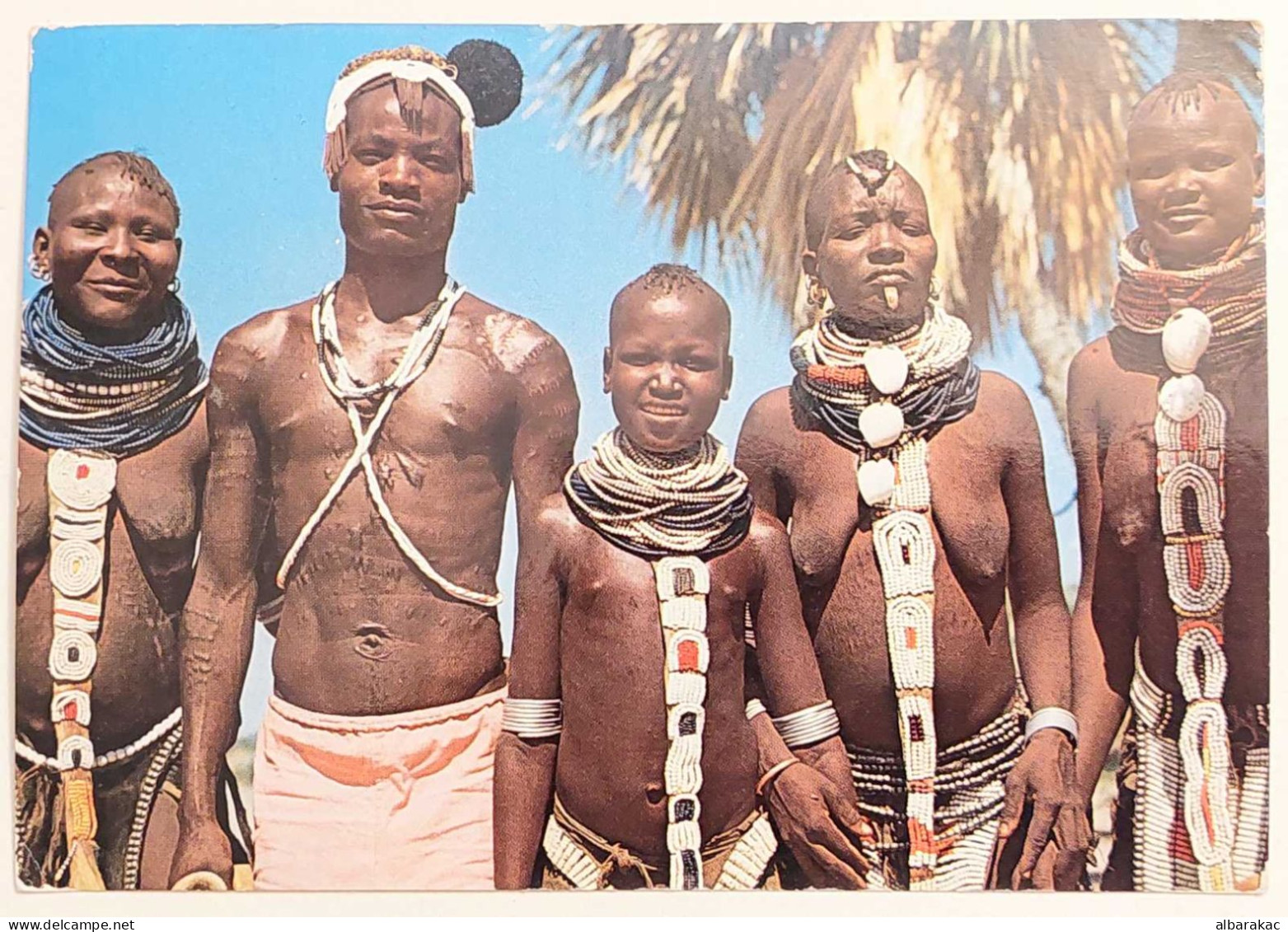 Kenya - Suk Displaying Their Jwellery (femme Au Seins Nus) , Stamp Children Crossing Used Air Mail 1978 - Kenia