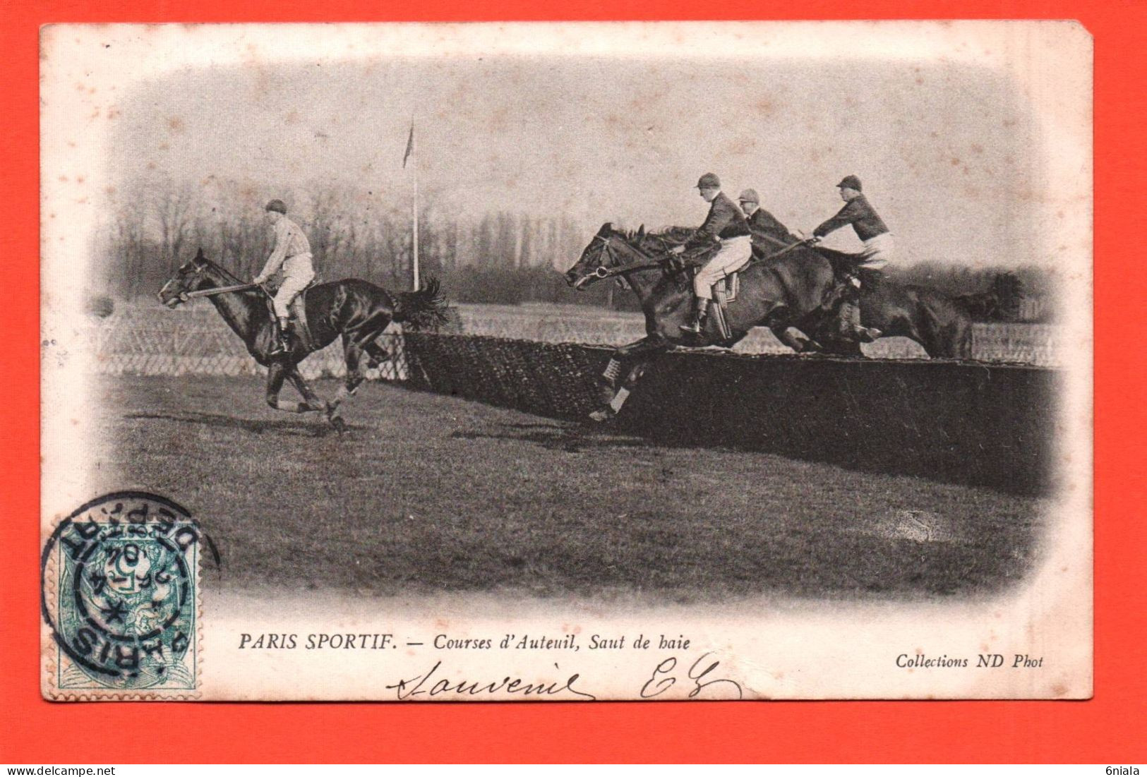 PARIS SPORTIF   COURSES D AUTEUIL  Saut De Haie  ( Chevaux, Jockey Hippodrome, Hippisme )F 21499 - Reitsport