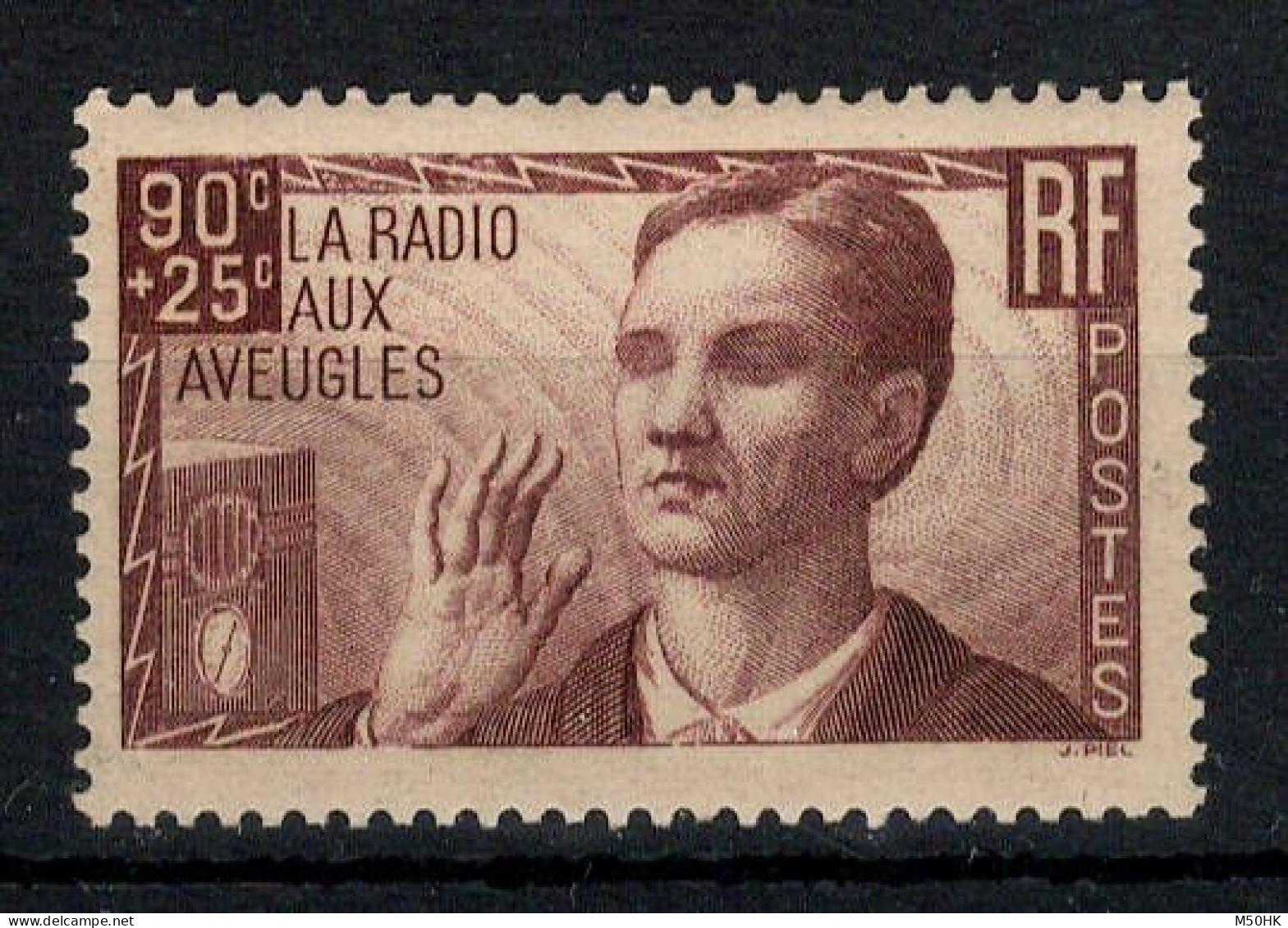 YV 418 N** MNH Luxe , Radio Aux Aveugles Cote 20 Euros - Unused Stamps