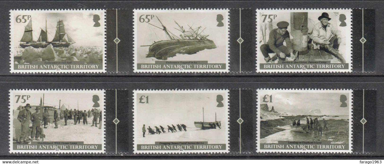 2014 British Antarctic Territory Imperial Expedition Complete Set Of 6 MNH - Unused Stamps