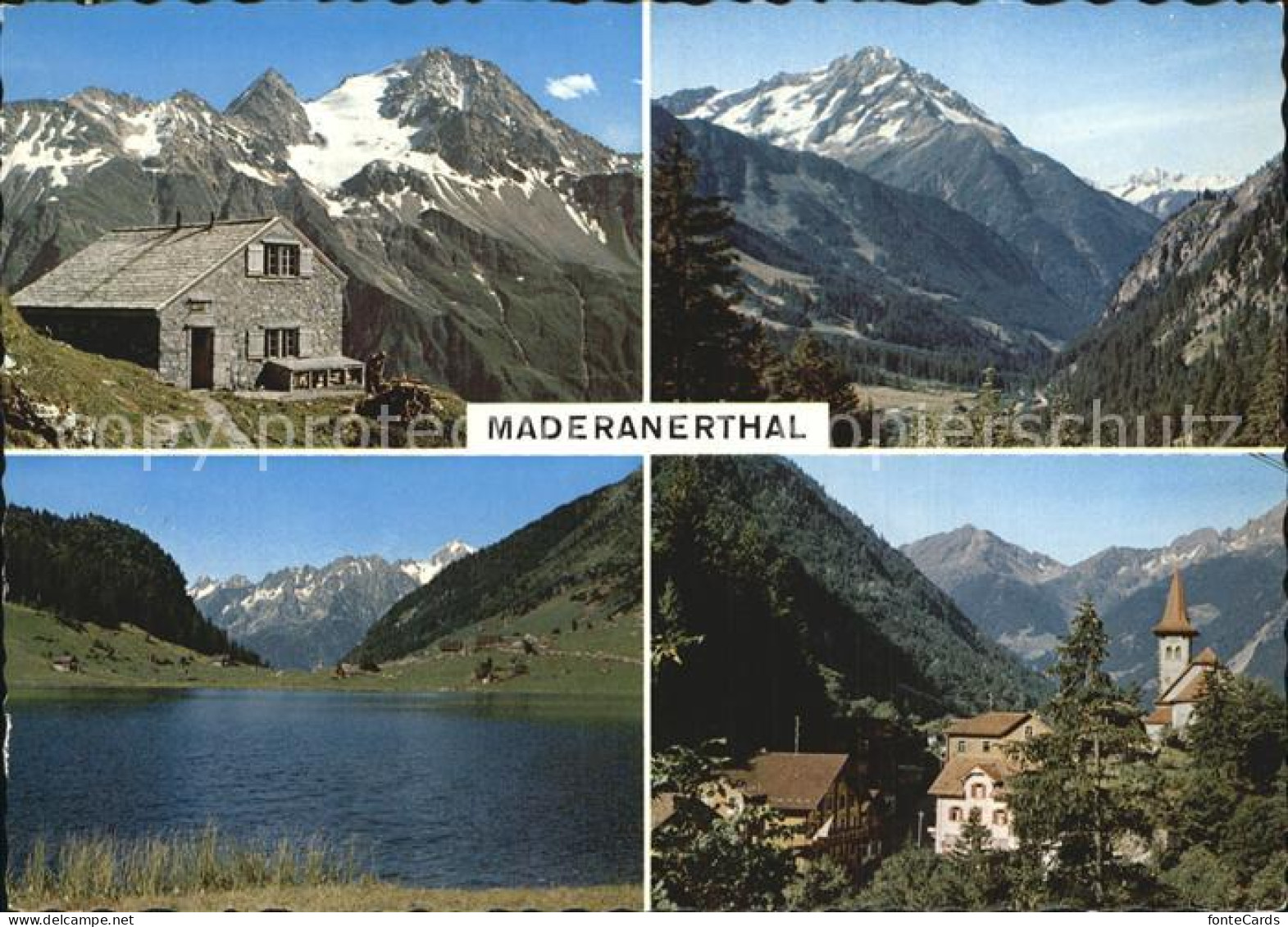12458707 Maderanertal Kirche See Berge Huette Maderanertal - Other & Unclassified
