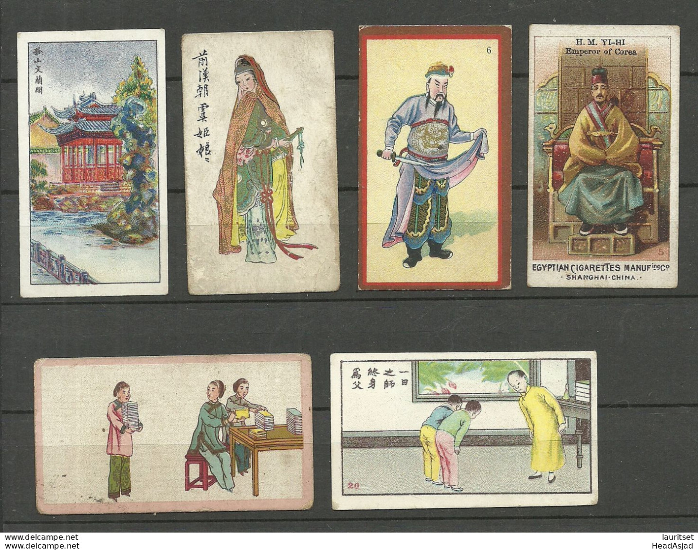 CHINA - 6 Old Cigarette Collection Cards - Autres & Non Classés