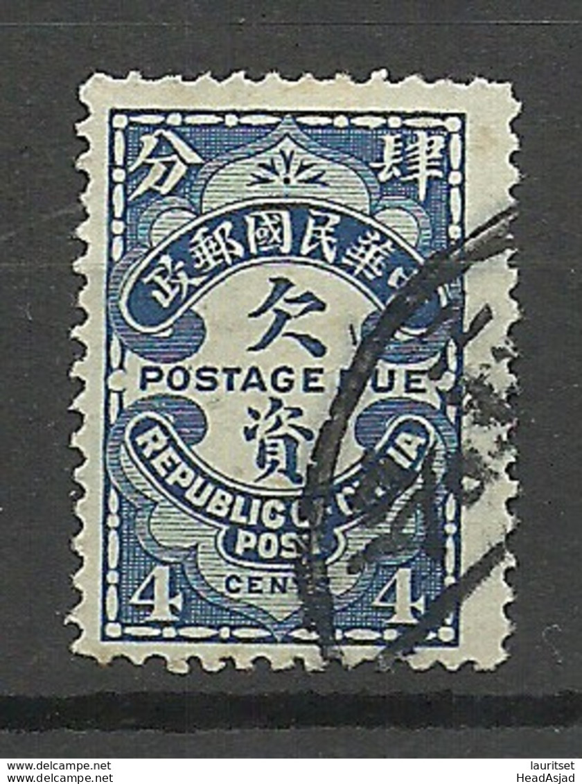 CHINA 1913 Postage Due Portomarke Michel 45 O - 1912-1949 Republiek