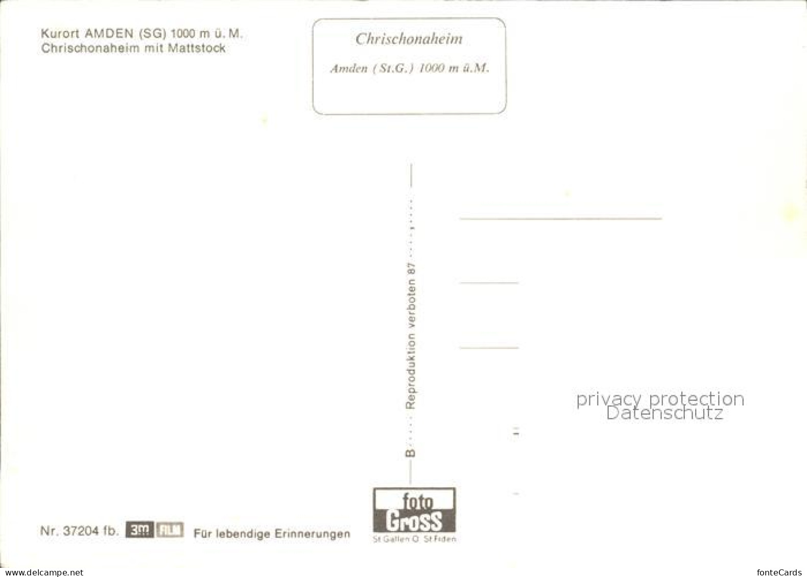 12458457 Amden SG Kurort Chrischonaheim Mattstock Betlis - Sonstige & Ohne Zuordnung
