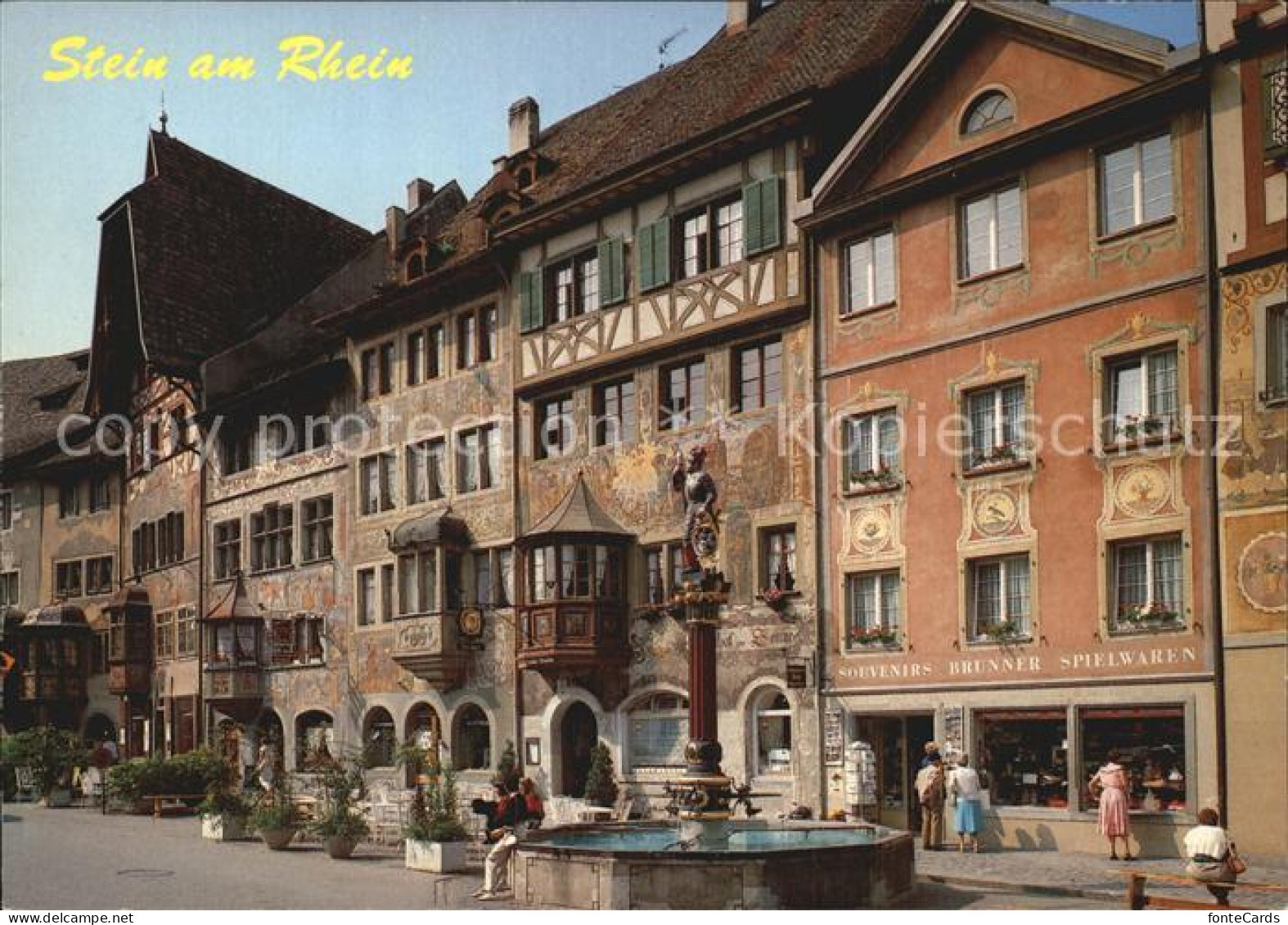 12454267 Stein Rhein Ortsmotiv Mit Brunnen Stein Am Rhein - Autres & Non Classés