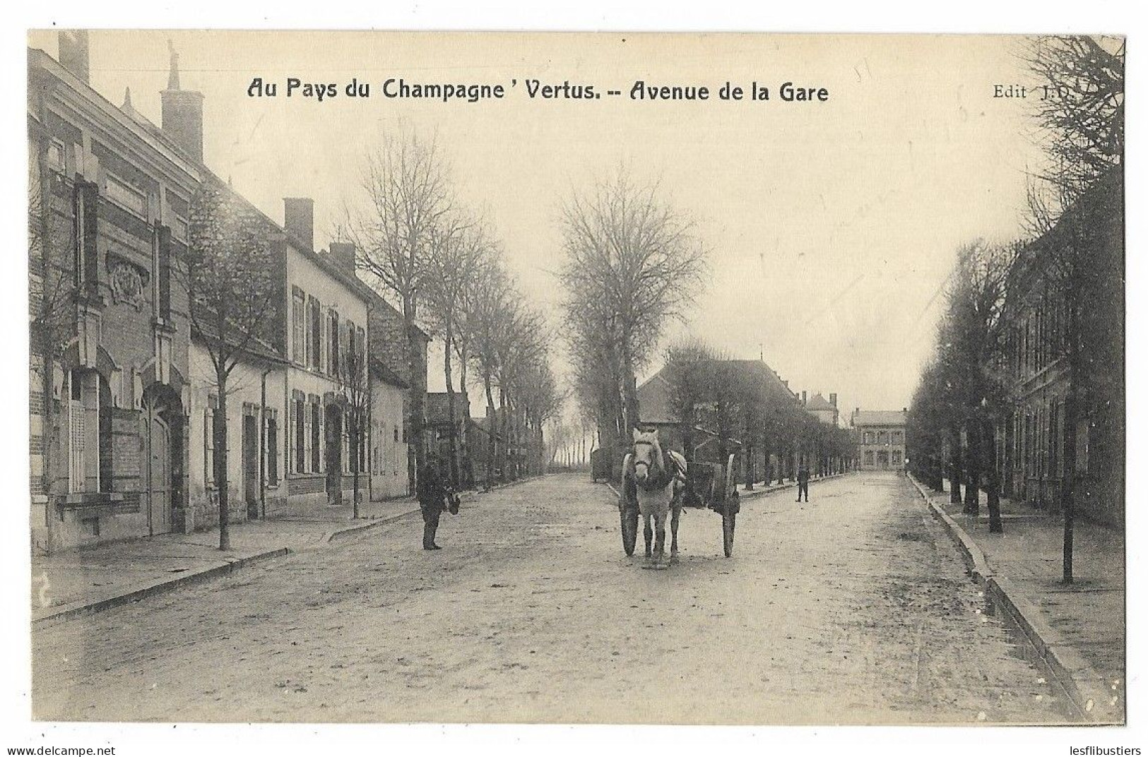 CPA 51 VERTUS Avenue De La Gare - Andere & Zonder Classificatie