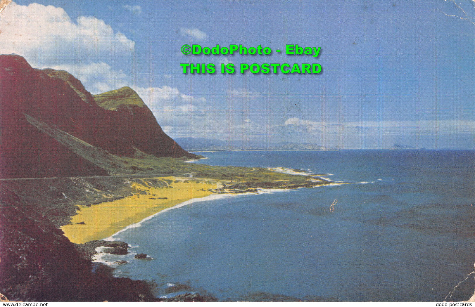 R413225 Windward Oahu From Makapuu Point. Mike Roberts Color Production. 1950 - World