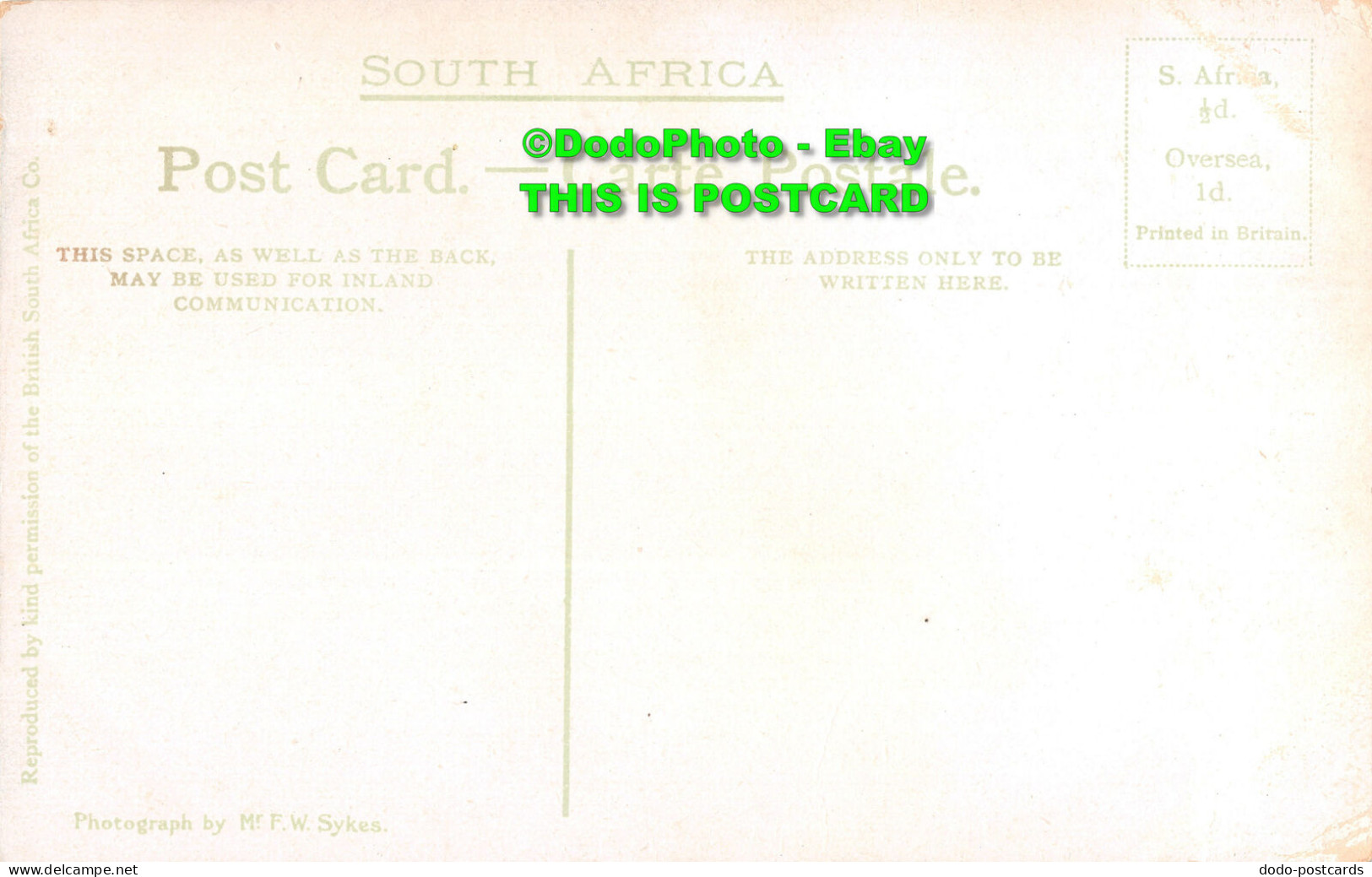 R412368 The Victoria Falls. Rhodesia. Part Of Main Fall. M. F. W. Sykes. British - World