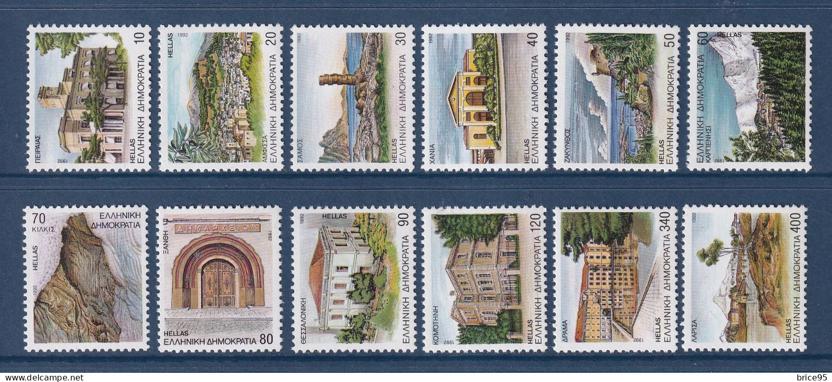 Grèce - YT N° 1800 à 1811 ** - Neuf Sans Charnière - 1992 - Unused Stamps