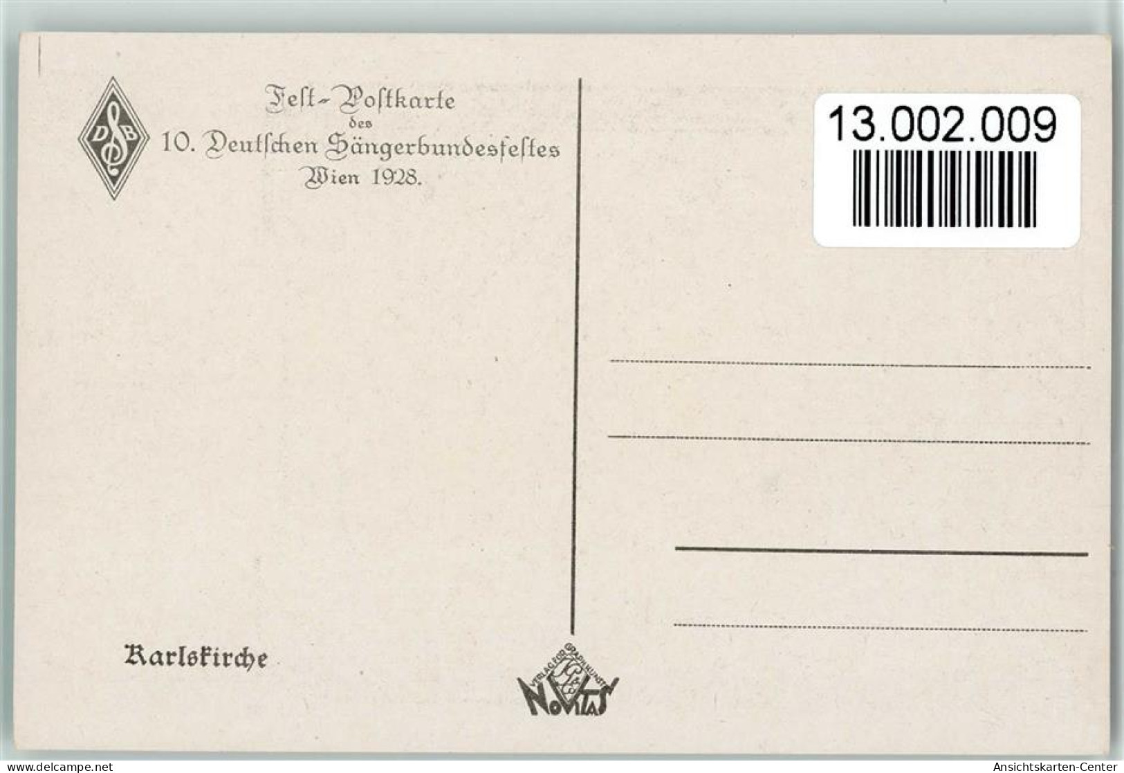 13002009 - Saengerfeste Wien 1928 10. Dt. - Chanteurs & Musiciens