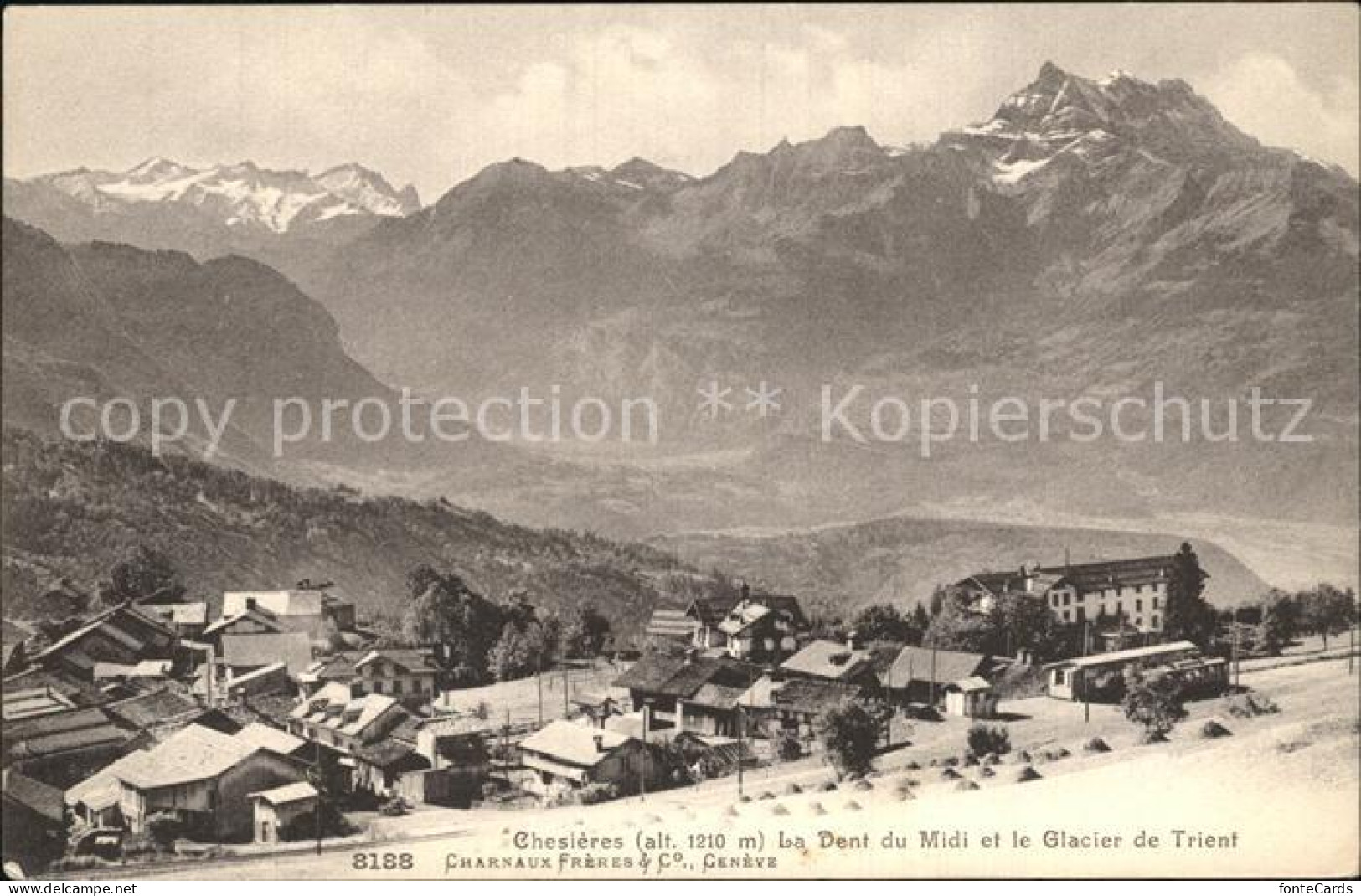12424487 Chesieres Dent Du Midi Glacier De Trient Chesieres - Autres & Non Classés